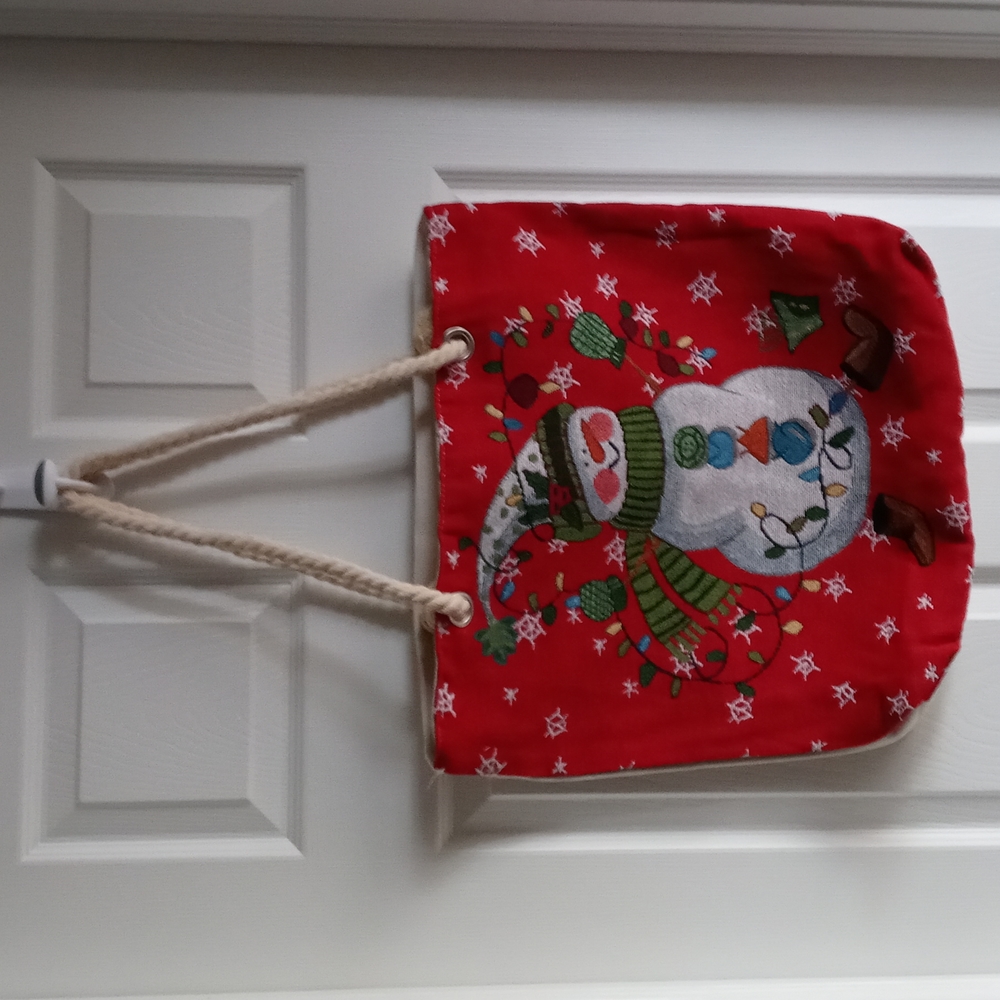Christmas Snowman Tote